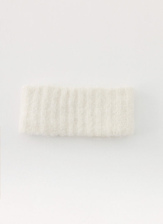 Snow Ball Knit headband - Cream